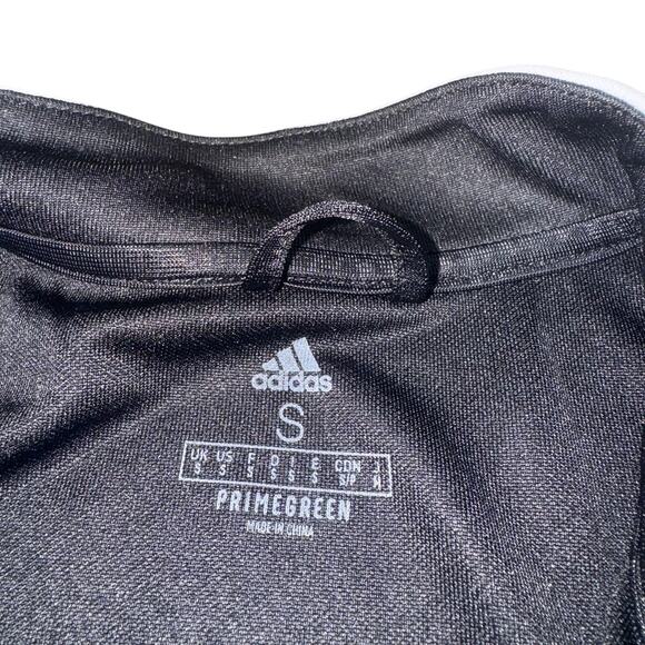 Adidas Jacket Mens Small Black White AEROREADY Primegreen Full Zip Three Stripes - Picture 6 of 14